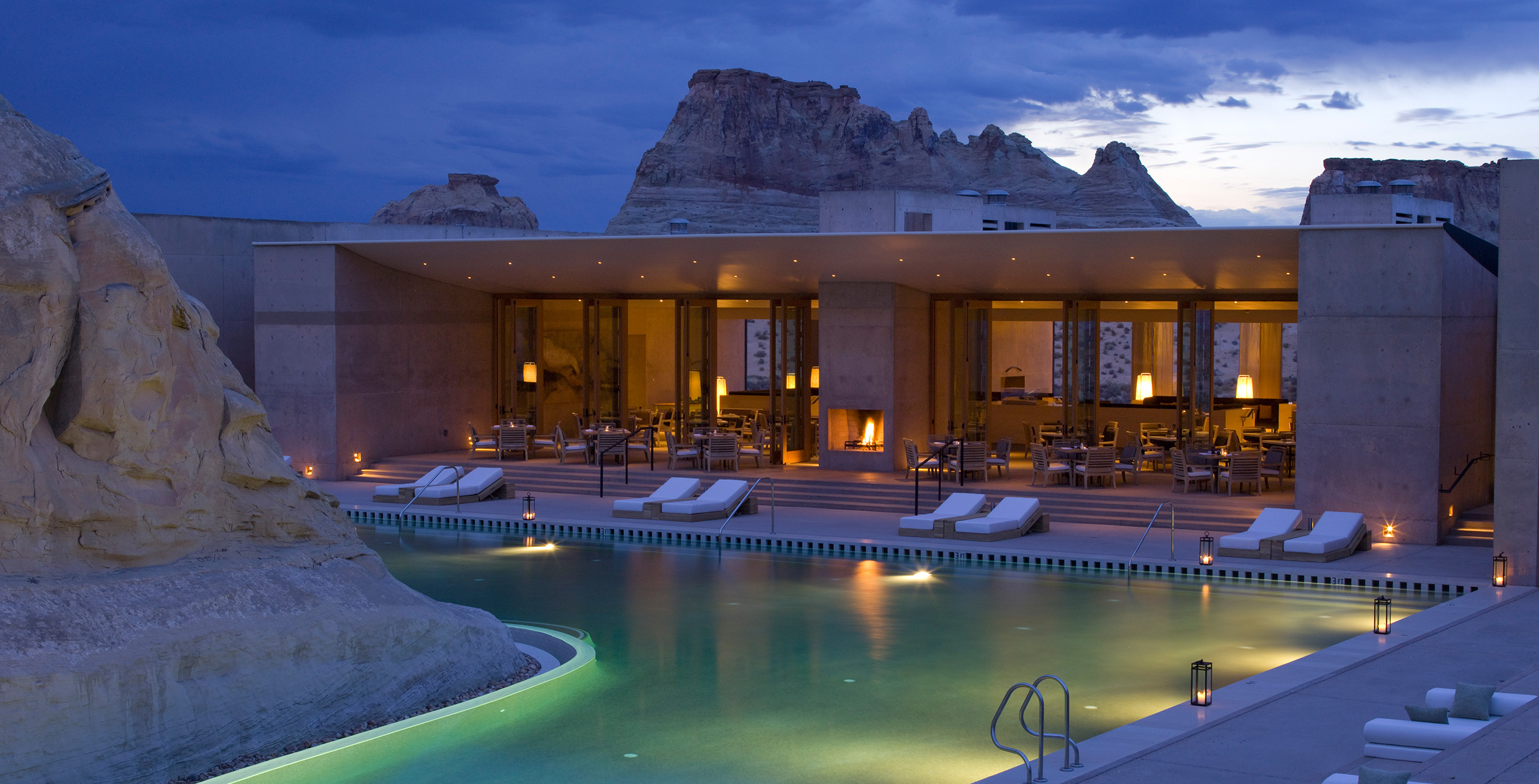 <span>The resort was designed to blend in seamlessly with its desert surroundings</span>