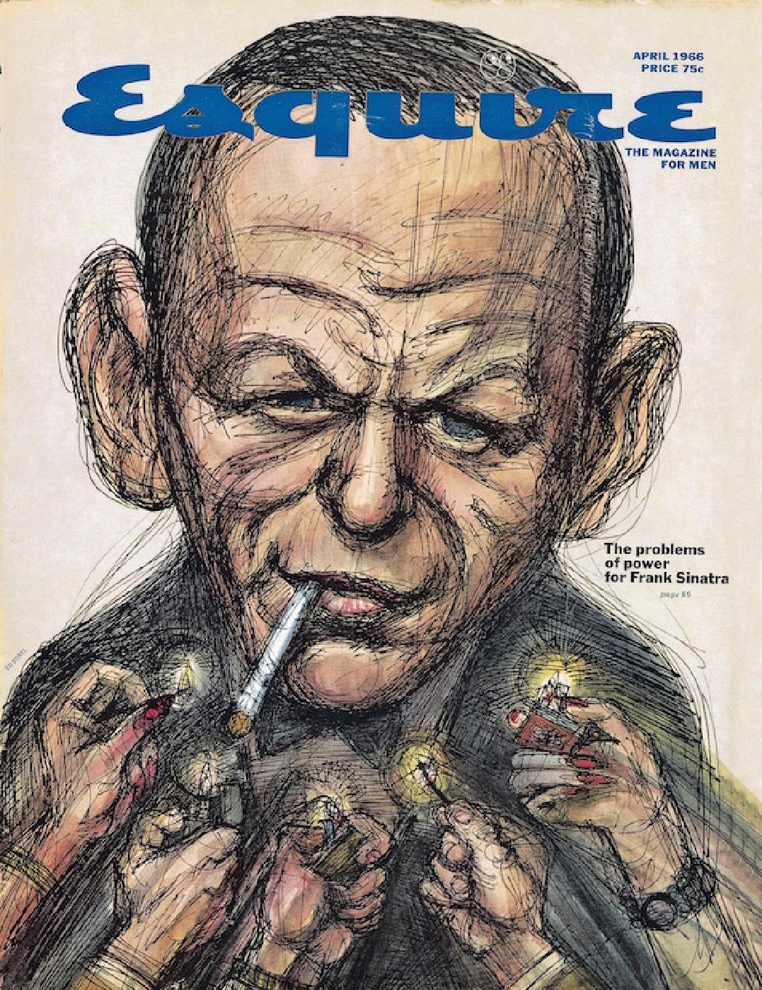                             The April 1966 cover of <em>Esquire</em>, illustrated by Ed Sorel