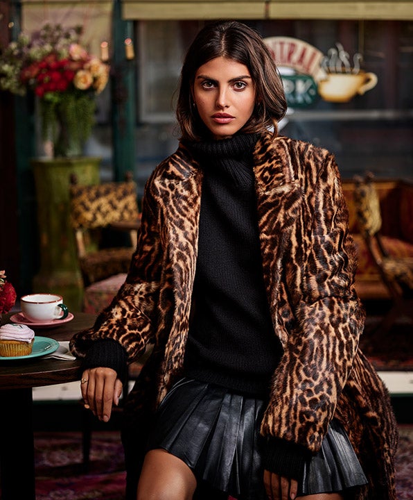 Ralph lauren leopard coat top