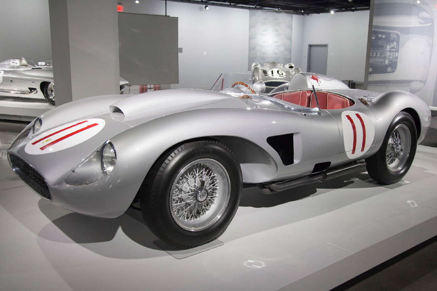 1957 Ferrari 625/250 Testa Rossa: Also on display in the Precious Metals exhibit, this stunning car is on loan from Bruce Meyer, one of the PAM&#x2019;s board members