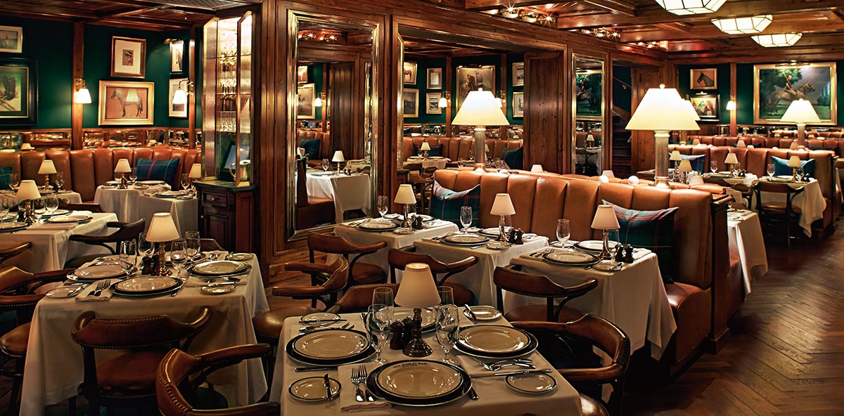Photograph of The Polo Bar's dining room.
