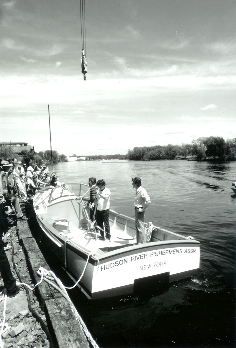                             Riverkeeper&apos;s first patrol boat, which was built in 1983