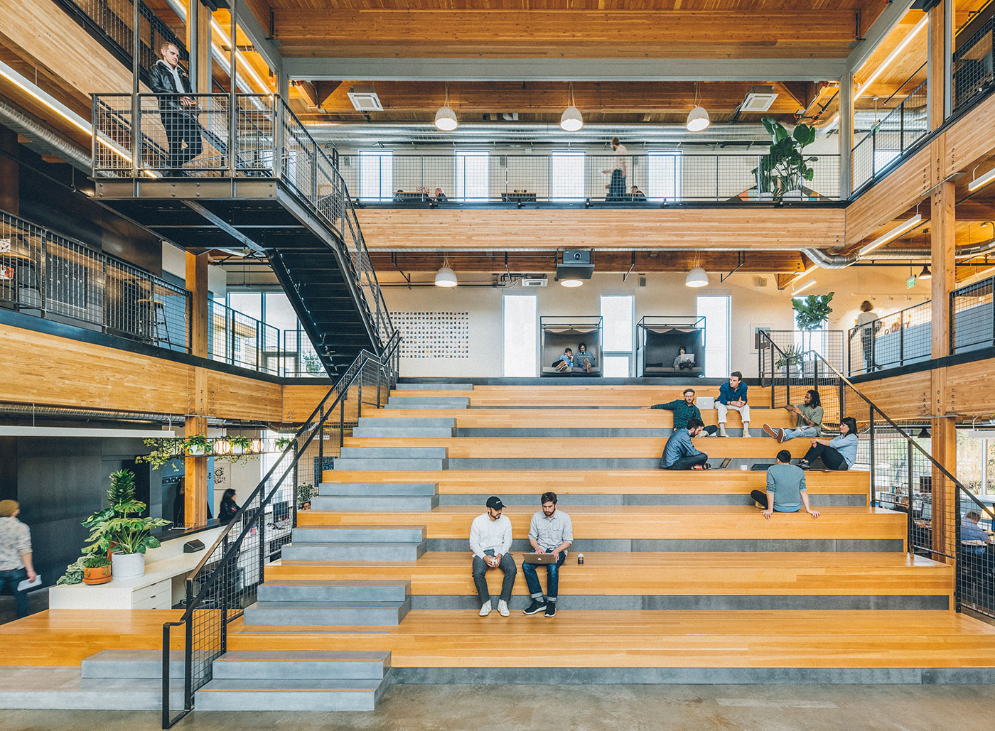 <strong>INSTRUMENT: PORTLAND, OREGON | </strong>The three-story atrium and auditorium dominates the offices of one of Portland, Oregon&#x2019;s top digital creative agencies