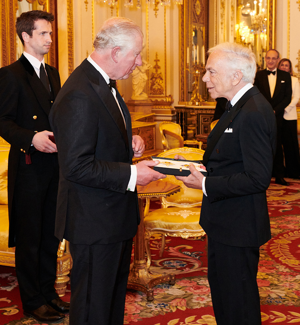 Ralph Lauren with His Royal Highness The Prince of Wales on June 19, 2019