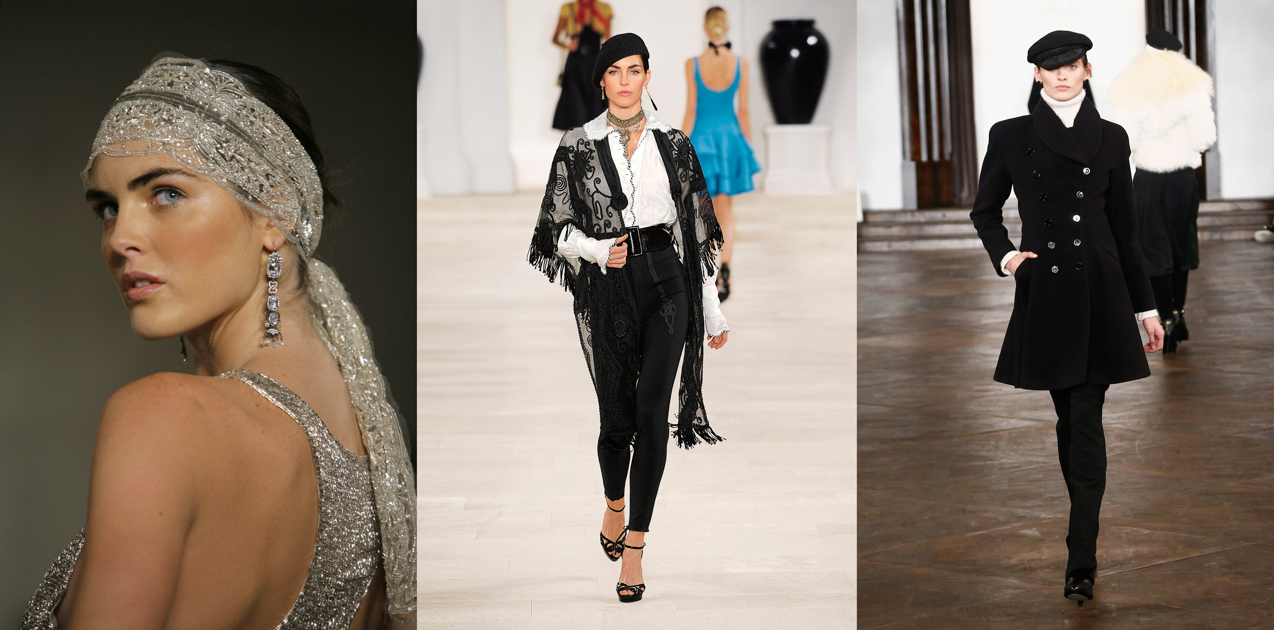                             Walking the runway for Ralph Lauren has been &#x201C;a dream&#x201D; for Rhoda, pictured here in 2007 and twice in 2013. 