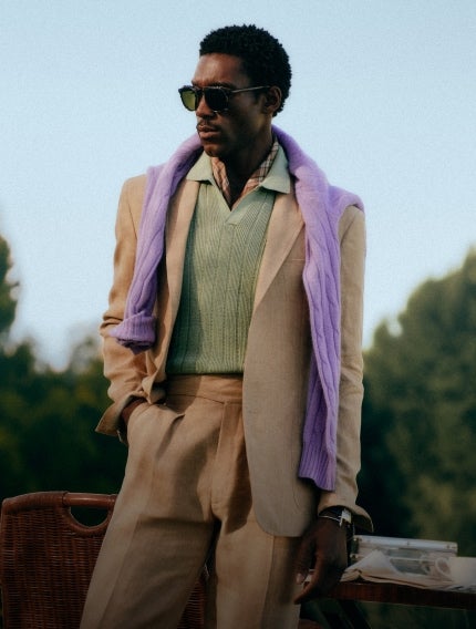 Linen Herringbone Utility Jacket