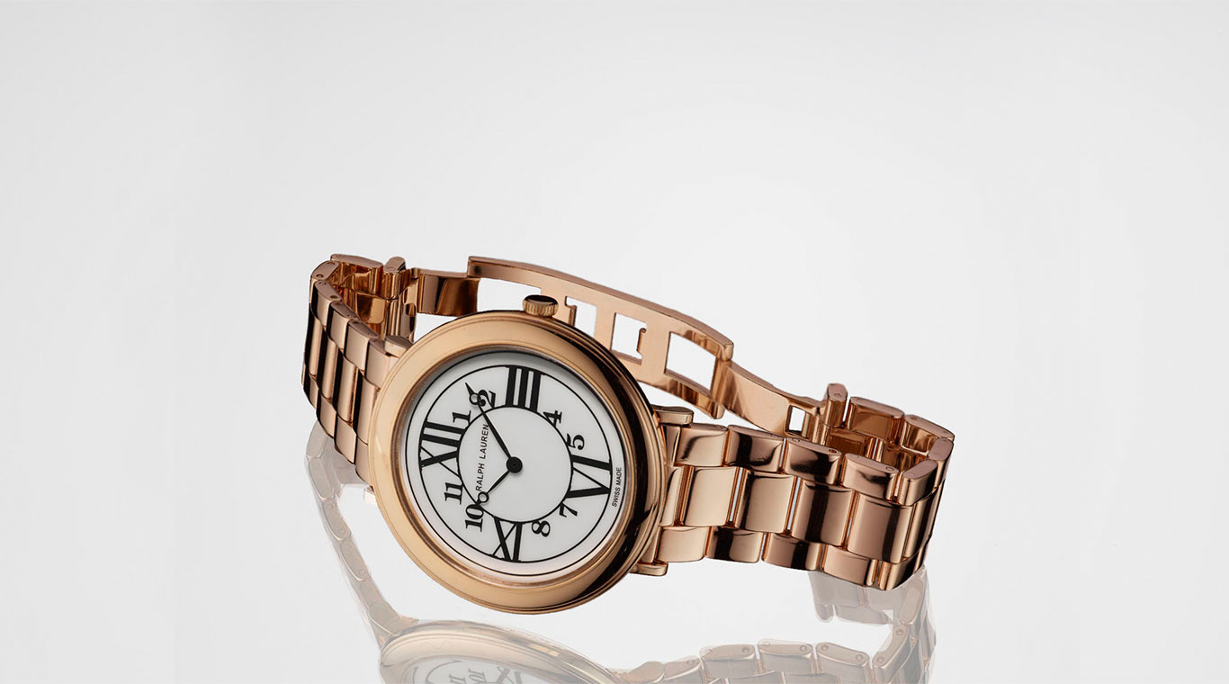 Rose gold RL888 watch with 3-link bracelet