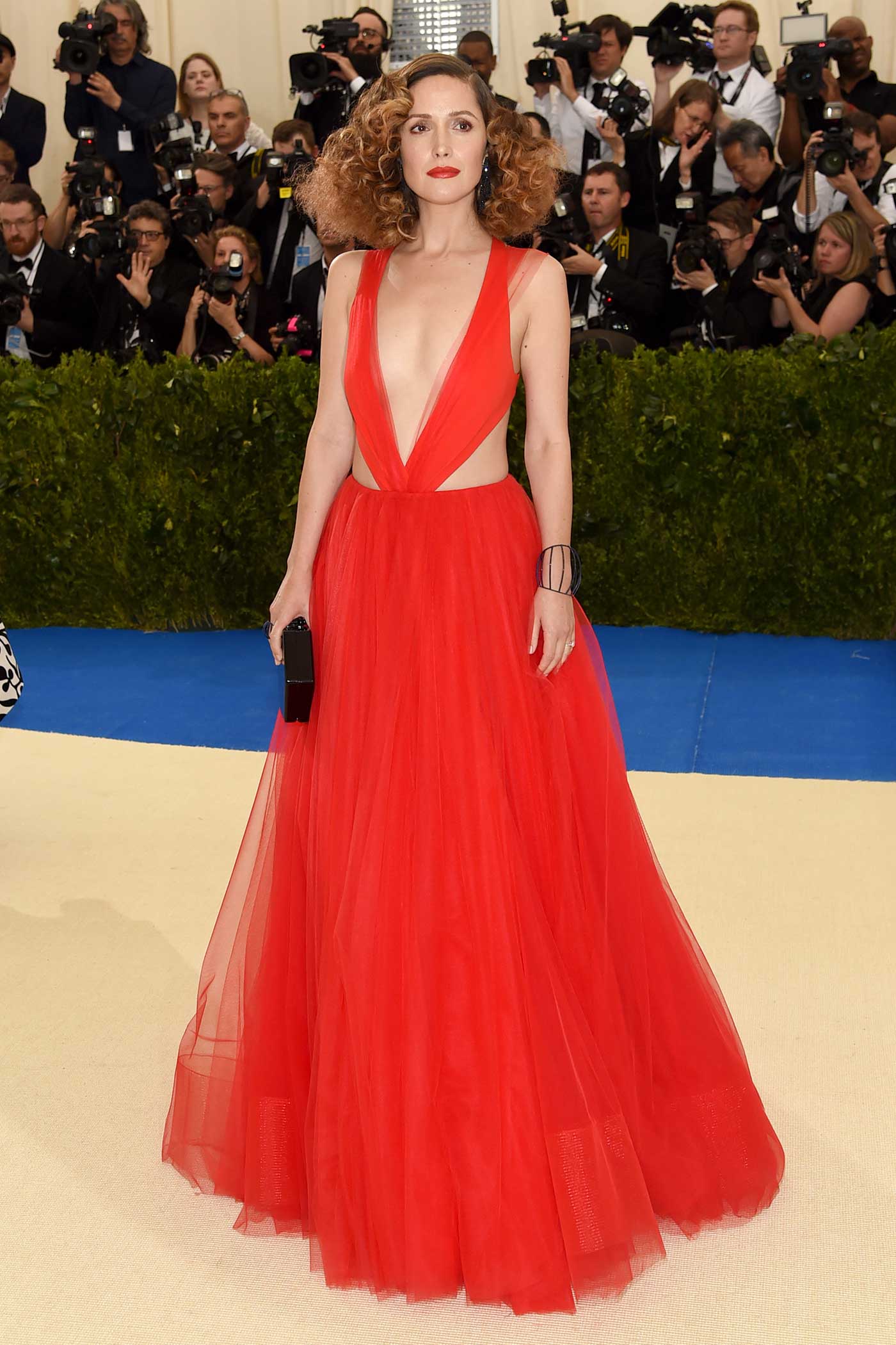 Rose Byrne wore a custom Ralph Lauren Collection bodysuit and tulle skirt