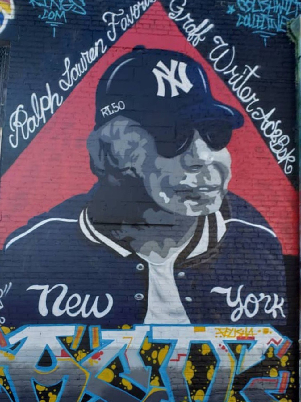 AC2BSK’s latest creation: a 20-foot-tall image of Ralph Lauren in a Ralph Lauren Yankees™ hat and jacket