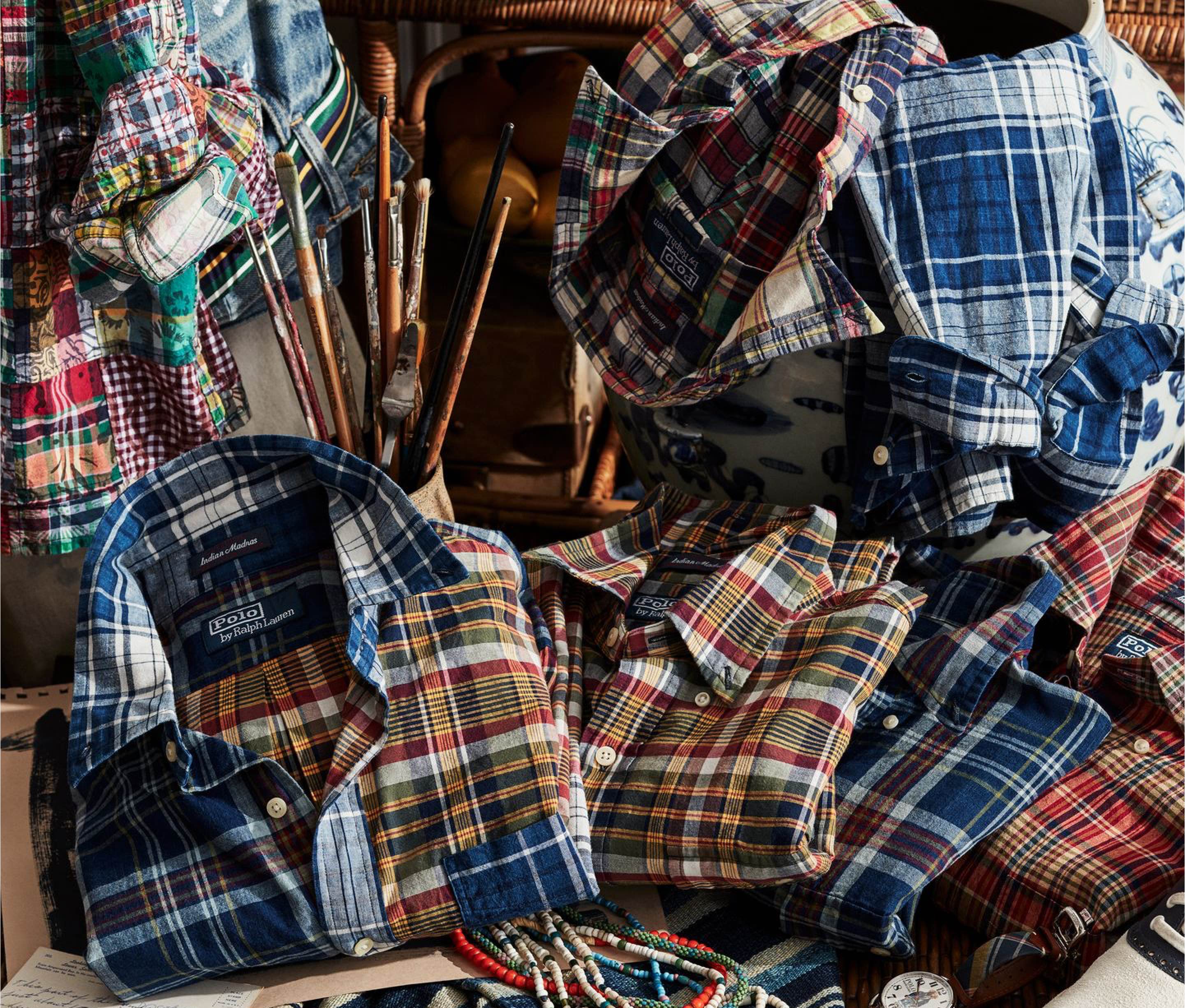 新品 POLO RALPH LAUREN INDIAN MADRAS BD RL Mag - Mad for Madras