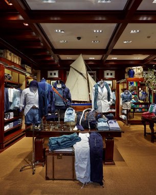 ILLINOIS Chicago Interior of Ralph Lauren men s clothing store on Michigan  Avenue retail shop on Magnificent Mile Stock Photo - Alamy