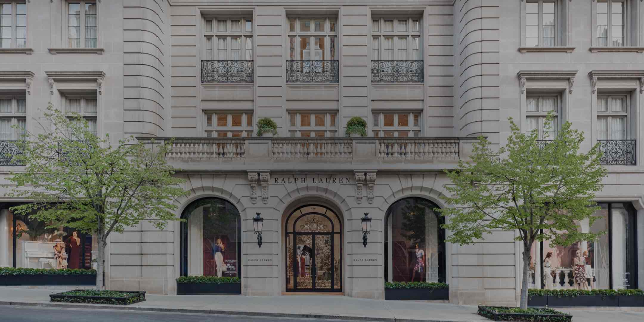 Exterior of 888 Madison Avenue Ralph Lauren flagship.