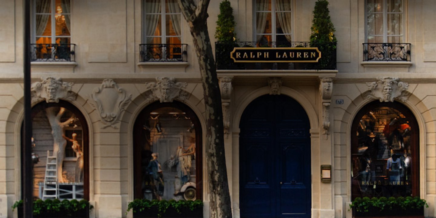 Facade of the St. Germain Ralph Lauren flagship store.