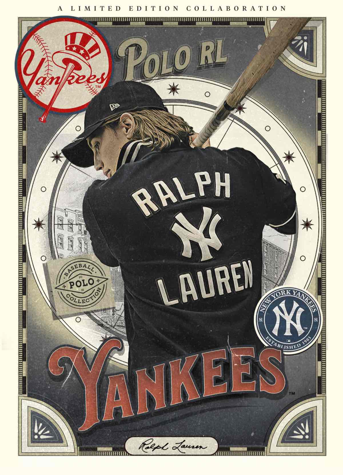 Illustration of Ralph Lauren Yankees trading card