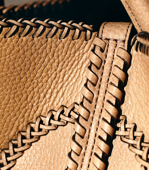 Woven & laced leather details