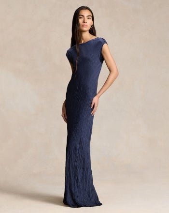 Ralph Lauren RRL polka dot wrap maxi dress - Blue