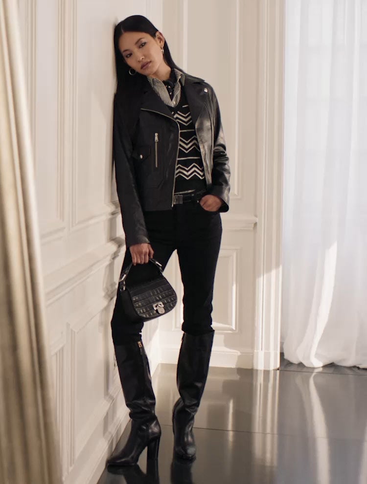 Lauren Ralph Lauren Women's Clothing & Accessories | Ralph Lauren Lauren Ralph Lauren Women's Clothing & Accessories | Ralph Lauren - black leather jacket outfit women