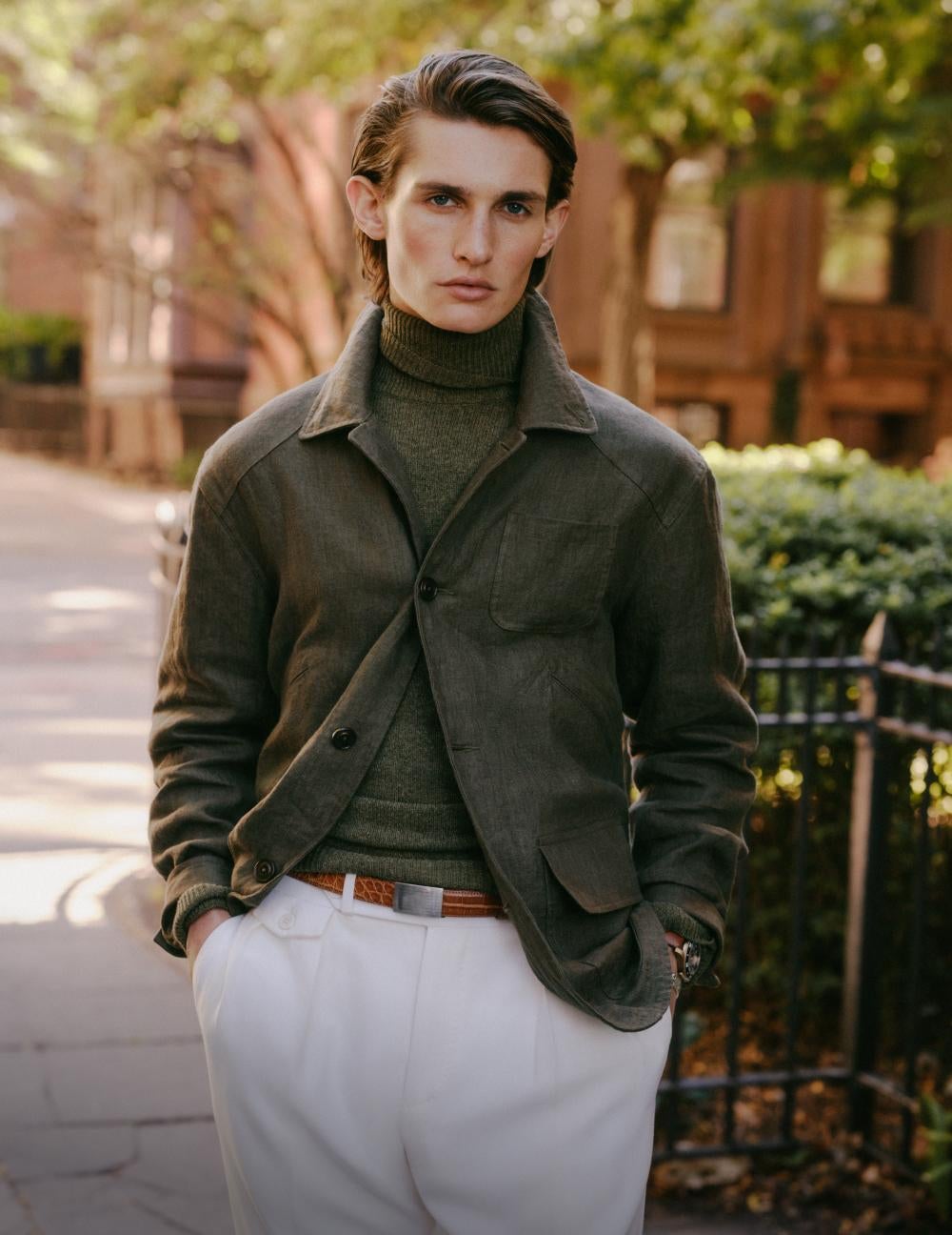 Jacket over polo store