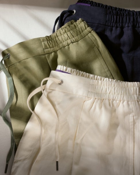 Silk-Linen Trouser
