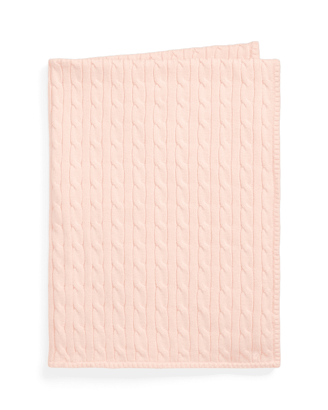 Cable-Knit Cotton Baby Blanket