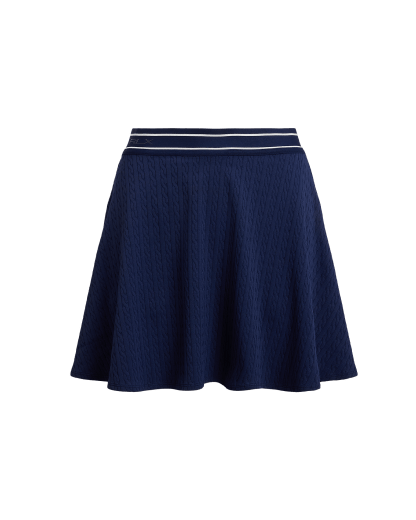 Cable-Motif A-Line Skort
