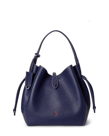 Polo Play Leather Drawstring Bag
