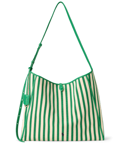 Polo Play Striped Canvas Messenger Bag