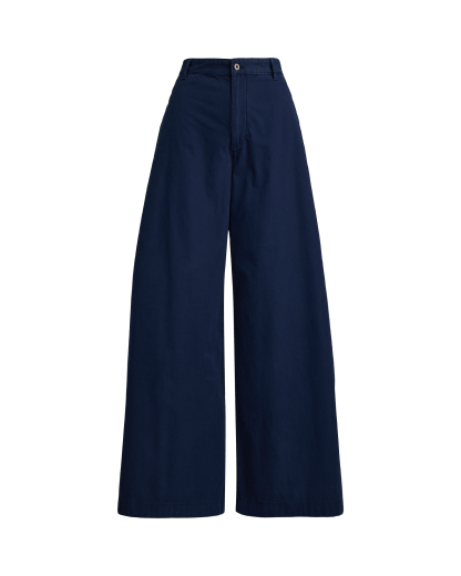 Cotton Relaxed Wide-Leg Pant