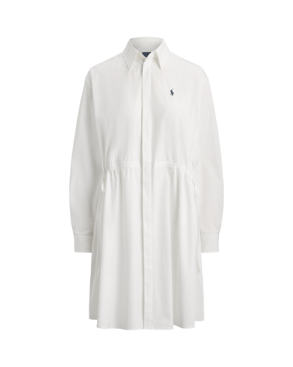 Cotton Drawcord Shirtdress