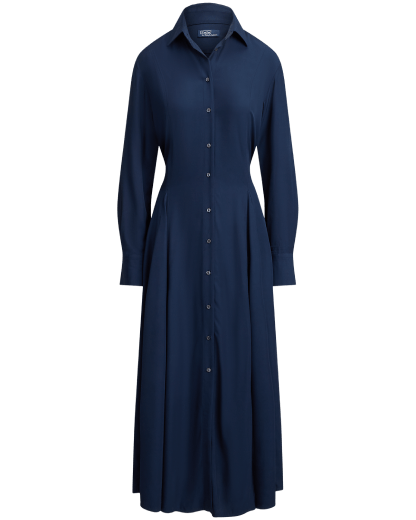 Self-Tie Twill Shirtdress