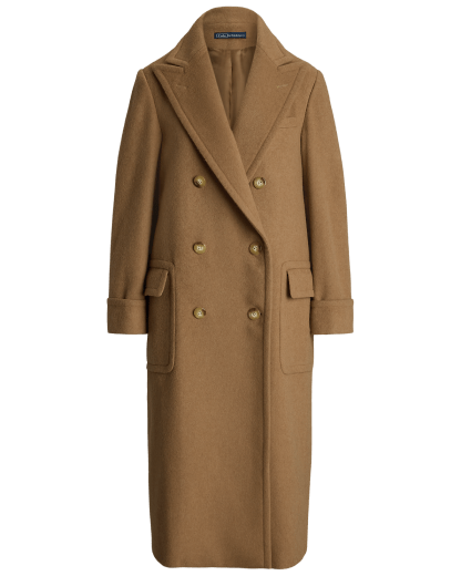 Camel-Hair Long Polo Coat