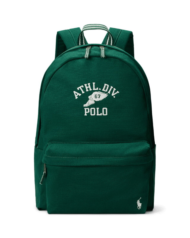 Logo Cotton Canvas Large Backpack