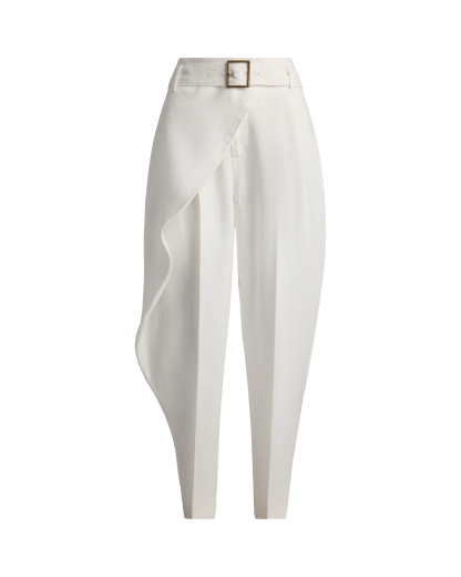 Linen Tapered Wrap Pant
