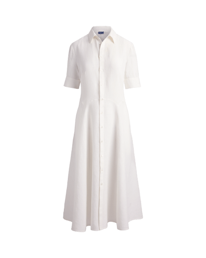 Linen Paneled Shirtdress