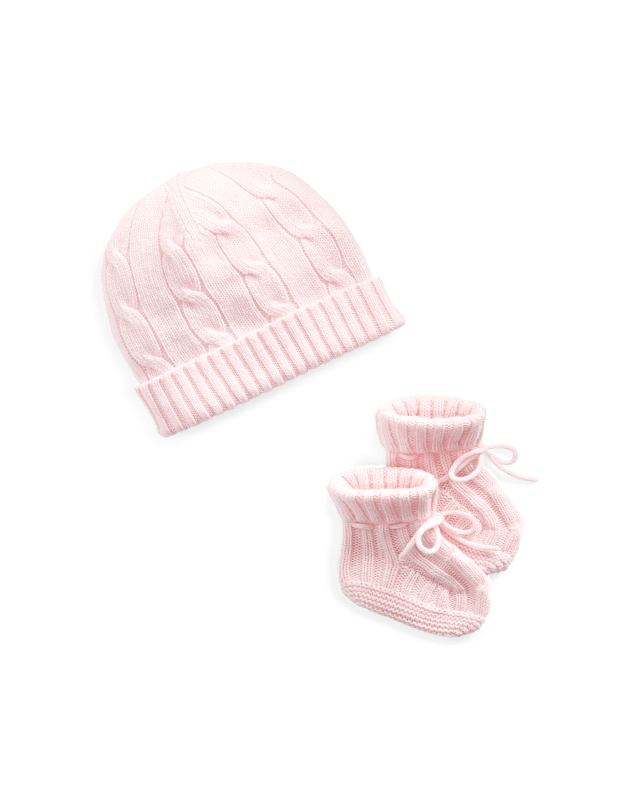 Cashmere Beanie & Bootie Set