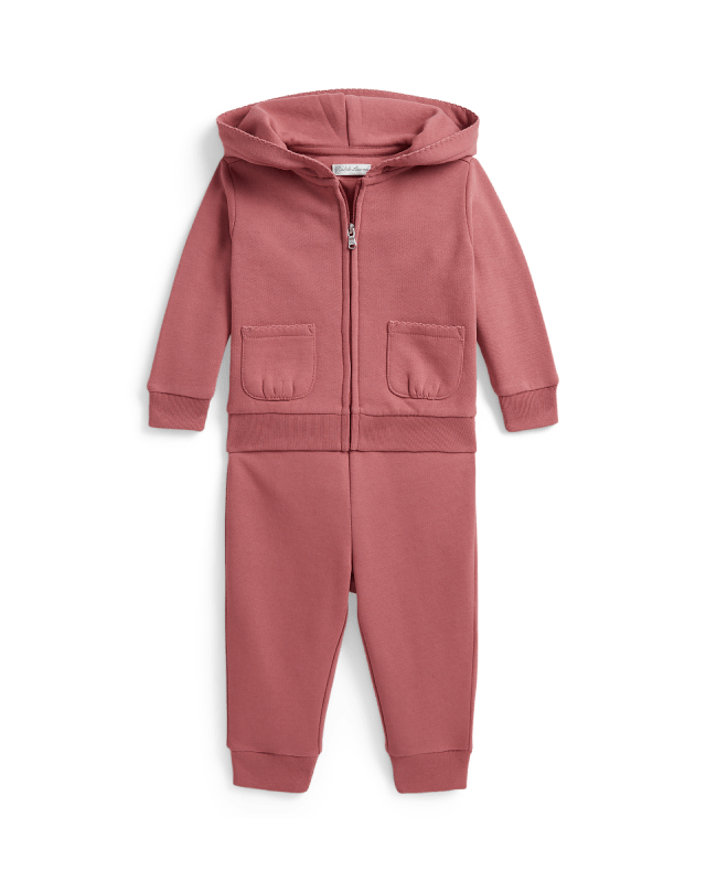 Picot Fleece Hoodie & Jogger Pant Set