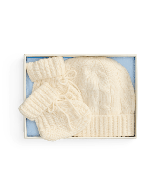 Cashmere Beanie & Bootie Set