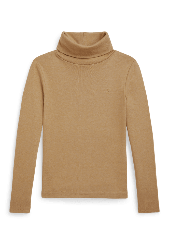 Ribbed Cotton-Blend Turtleneck