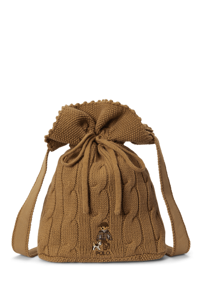 Cable-Knit Cotton Polo Bear Bag