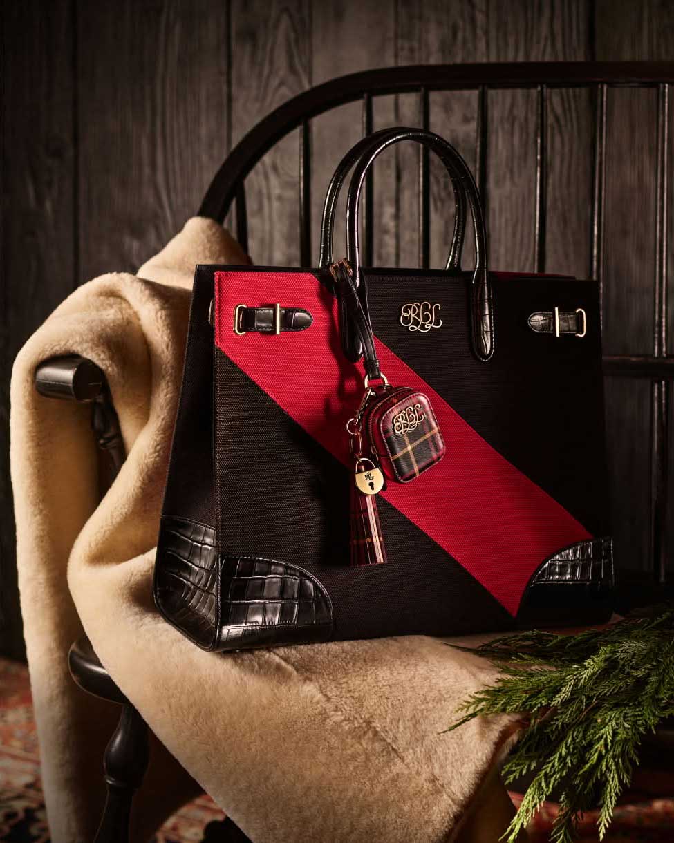 Two-Tone Canvas Large Devyn Tote Bag