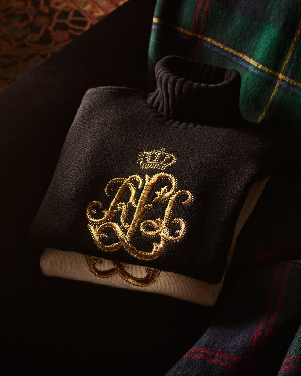 Embroidered-Logo Wool-Blend Turtleneck
