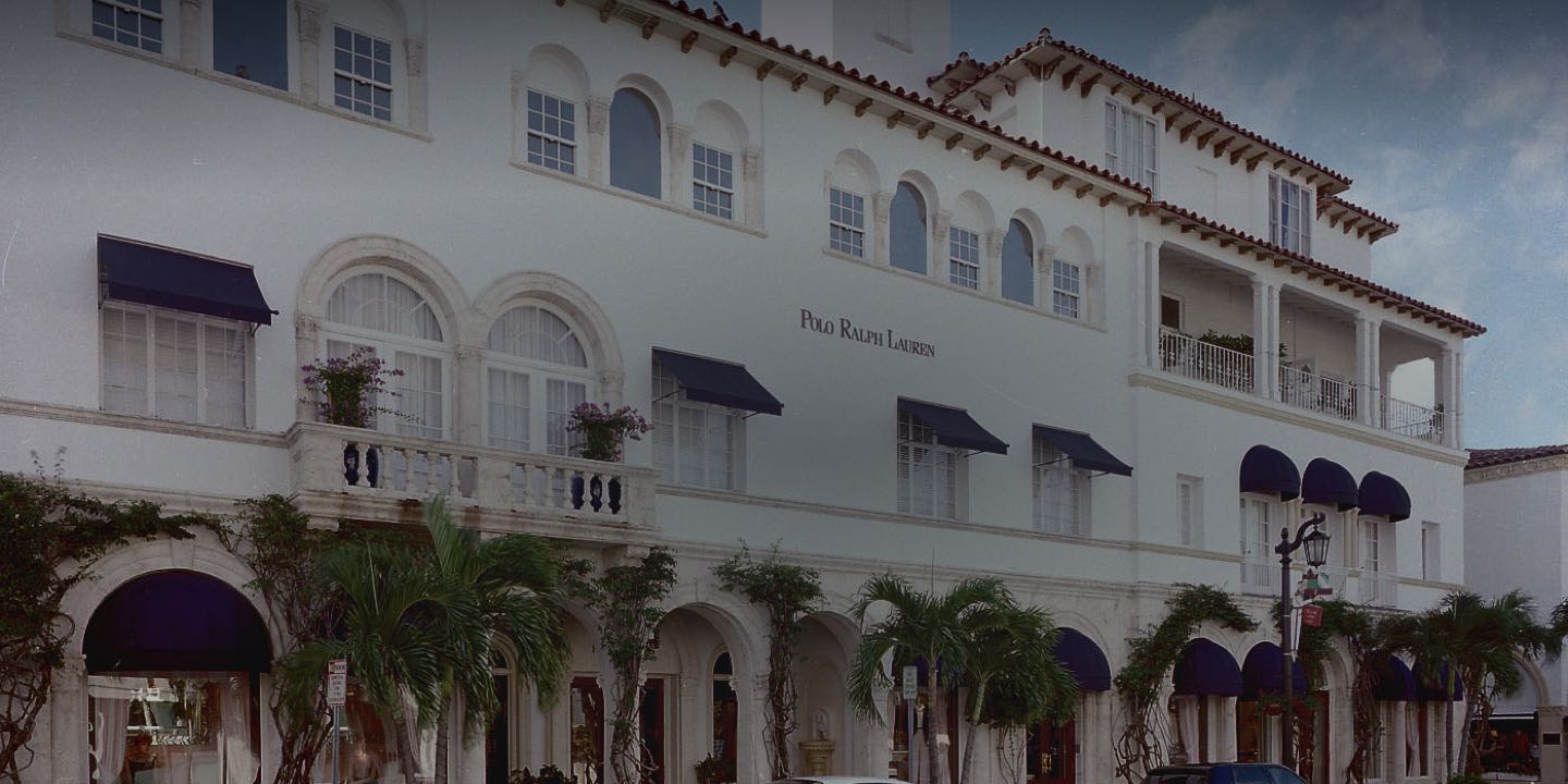Facade of the Palm Beach Ralph Lauren flagship store.