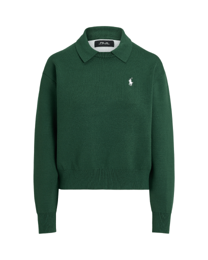 Polo-Collar Logo Pullover