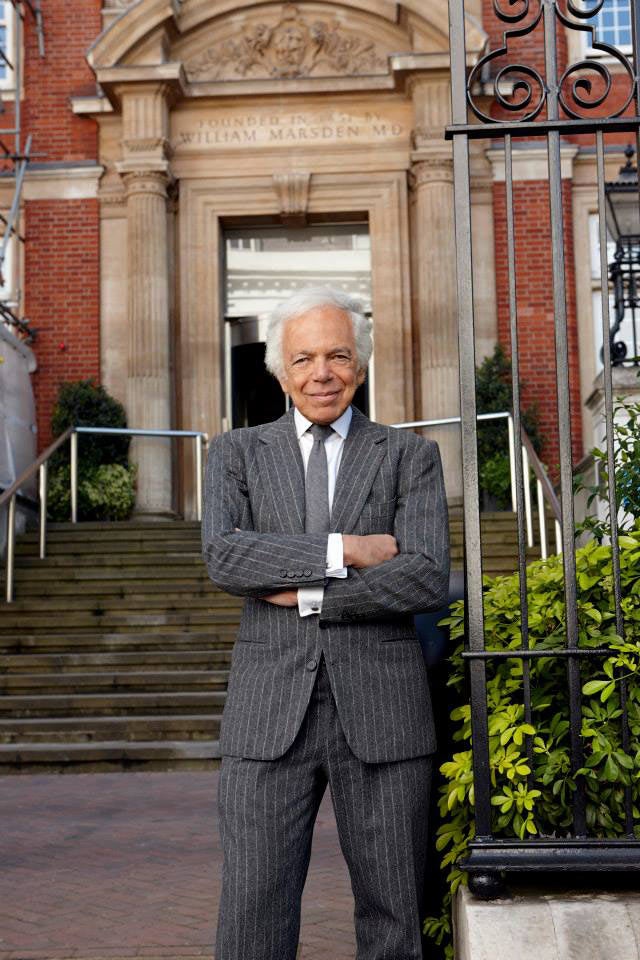 Ralph Lauren visits The Royal Marsden in London in 2015