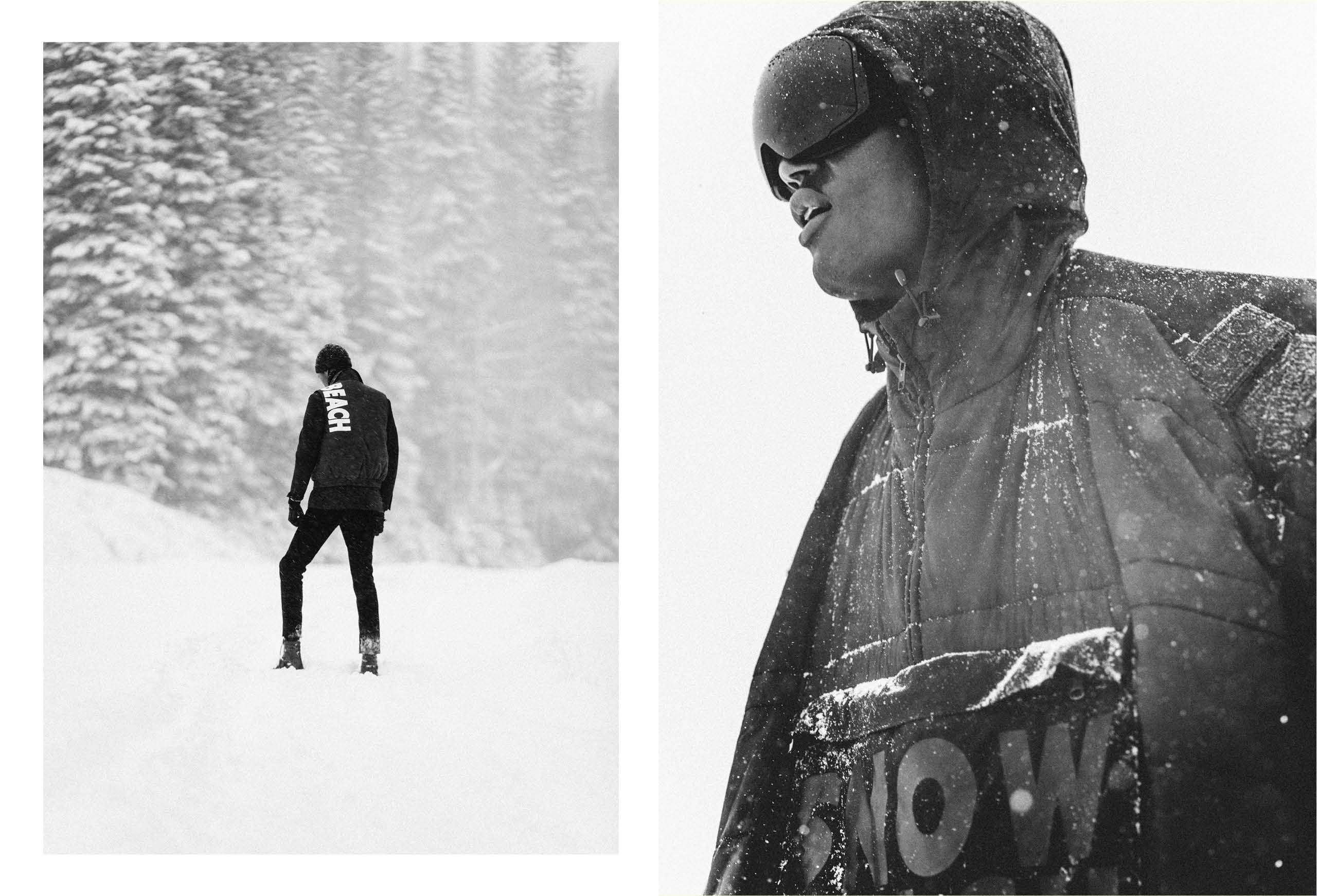 The 2018 Snow Beach campaign, featuring the Color and Black & White collections
