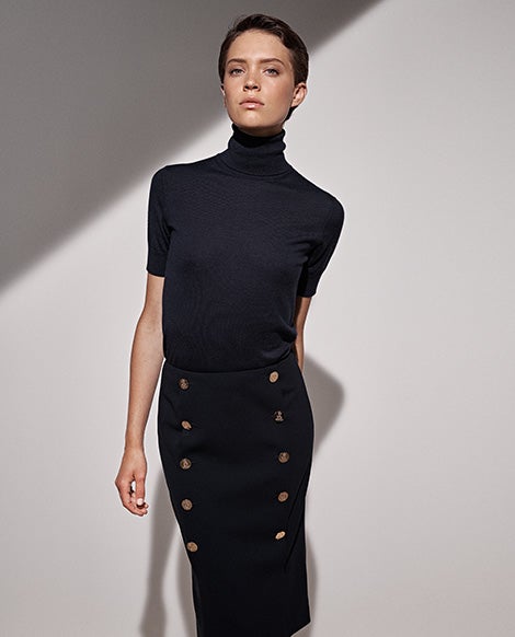 Ralph Lauren Collection Women S Clothes Accessories Ophelie Wool Blend Skirt