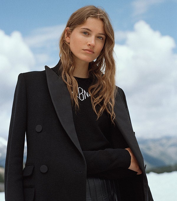 Wool-Blend Tuxedo Coat