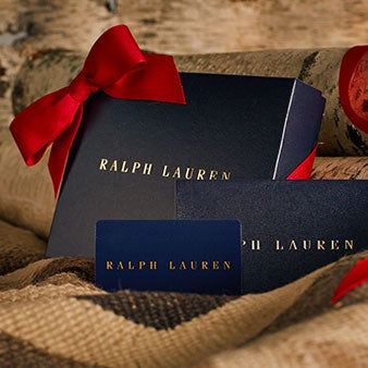 Navy gift box with red ribbon