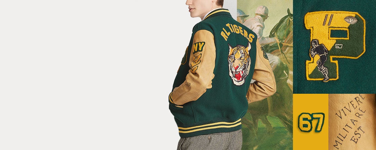 ralph lauren polo letterman jacket