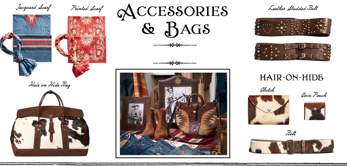 Double RL scarves, belts & bags in cowhide & more